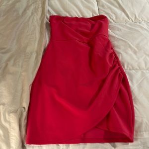 Strapless mini dress